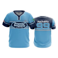 MENS 2-BUTTON SCOOP NECK LYCRA MESH PREMIER-PROPANE