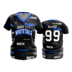 WOMENS V-NECK GROVE-CITY-WHITETAILS-1