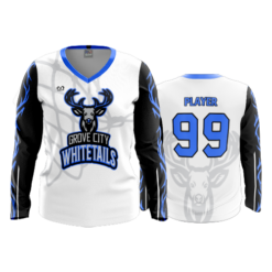 WOMENS V-NECK LONGSLEEVE GROVE-CITY-WHITETAILS-3