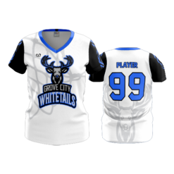 WOMENS V-NECK GROVE-CITY-WHITETAILS-3