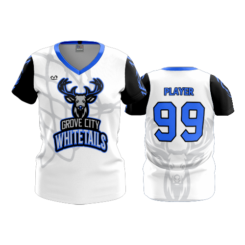 WOMENS V-NECK GROVE-CITY-WHITETAILS-3