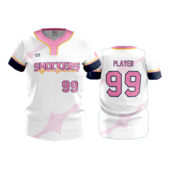 WOMENS NO BUTTON SCOOP NECK SHOCKERS-PINK