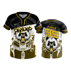 WOMENS 2-BUTTON SCOOP NECK LYCRA MESH OHIO-PASSION-PANDAS-26