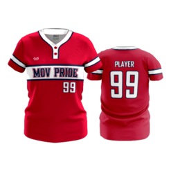 WOMENS 2-BUTTON SCOOP NECK LYCRA MESH MOV-PRIDE-1