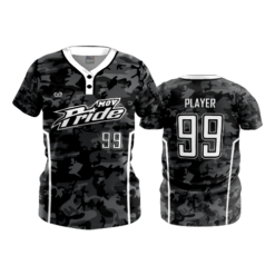 WOMENS 2-BUTTON SCOOP NECK LYCRA MESH MOV-PRIDE-2