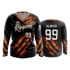 WOMENS V-NECK LONGSLEEVE ST-RIPPERS-1