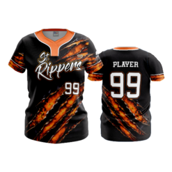 WOMENS NO BUTTON SCOOP NECK ST-RIPPERS-1