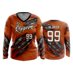 WOMENS V-NECK LONGSLEEVE ST-RIPPERS-2