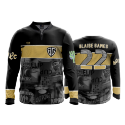UNISEX QUARTER ZIP MESH LONGSLEEVE BLAISE-GAMES-ADD