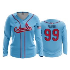 WOMENS V-NECK LONGSLEEVE COLUMBUS-REDBIRDS-1
