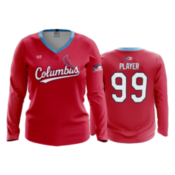 WOMENS V-NECK LONGSLEEVE COLUMBUS-REDBIRDS-2
