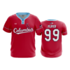MENS 2-BUTTON SCOOP NECK LYCRA MESH COLUMBUS-REDBIRDS-2