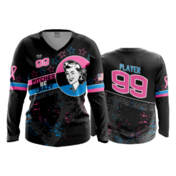WOMENS V-NECK LONGSLEEVE PITCHES-BE-CRAZY