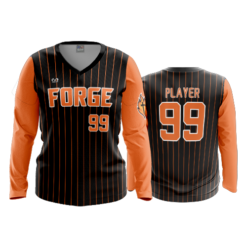 WOMENS V-NECK LONGSLEEVE FORGE-BLACK-COLORWAY