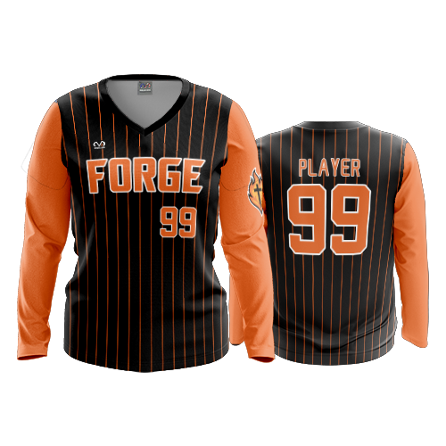 WOMENS V-NECK LONGSLEEVE FORGE-BLACK-COLORWAY