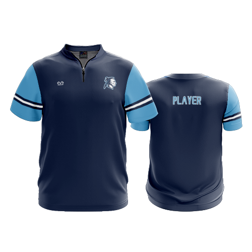 UNISEX QUARTER ZIP MICRO FIBER SHORT SLEEVE ADENA-FOOTBALL