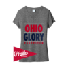PORT WOMENS V-NECK T-SHIRT OHIO-GLORY-FR
