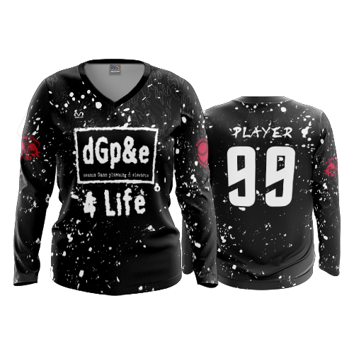 WOMENS V-NECK LONGSLEEVE DGPE-NEW-WORLD1
