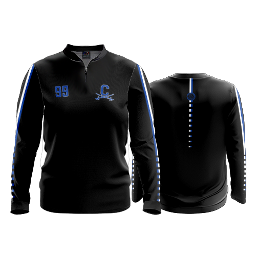 2530 VOLLEYBALL WOMENS QUARTER ZIP RETRO SWING SHIRT
