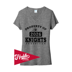 PORT WOMENS V-NECK T-SHIRT LADY-KNIGHTS-FR