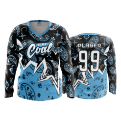 WOMENS V-NECK LONGSLEEVE KING-COAL-1