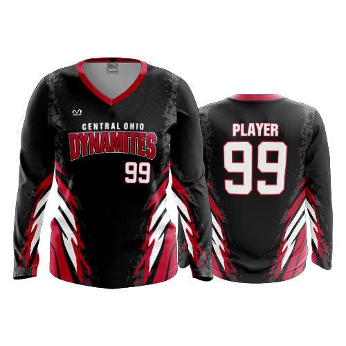 WOMENS V-NECK LONGSLEEVE CENTRAL-OHIO-DYNAMITES-2