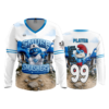 WOMENS V-NECK LONGSLEEVE SMURF-SMASHERS-1