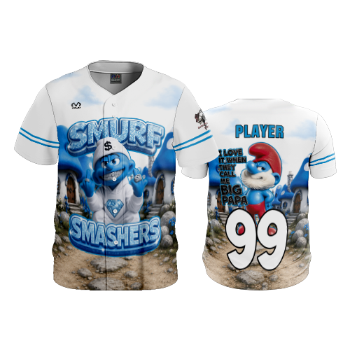 MENS HEAVYWEIGHT FULL BUTTON DOWN SMURF-SMASHERS-1