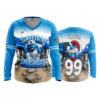 WOMENS V-NECK LONGSLEEVE SMURF-SMASHERS-2