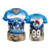 WOMENS V-NECK SMURF-SMASHERS-2