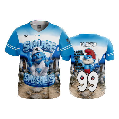 MENS HEAVYWEIGHT FULL BUTTON DOWN SMURF-SMASHERS-2