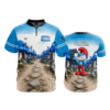 UNISEX QUARTER ZIP MICRO FIBER SHORT SLEEVE SMURF-SMASHERS-2