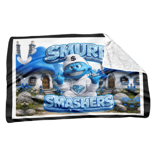 SHERPA BLANKET SMURF-SMASHERS-2