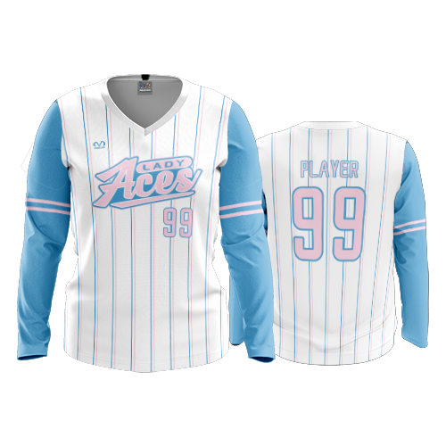 WOMENS V-NECK LONGSLEEVE LADY-ACES-1