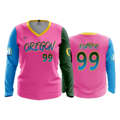 WOMENS V-NECK LONGSLEEVE OREGON-EAGLES-ALT