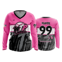 WOMENS V-NECK LONGSLEEVE WARNING-TRACK-POWER-1