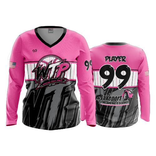 WOMENS V-NECK LONGSLEEVE WARNING-TRACK-POWER-1