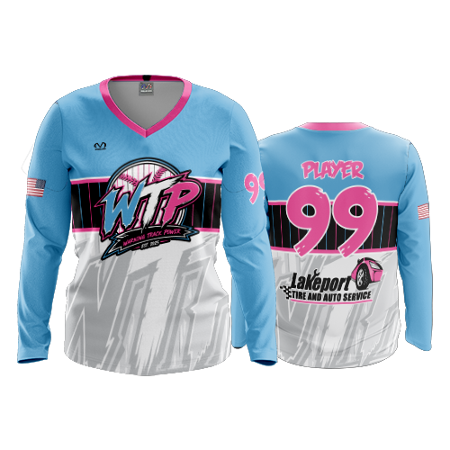 WOMENS V-NECK LONGSLEEVE WARNING-TRACK-POWER-2