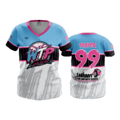 WOMENS V-NECK WARNING-TRACK-POWER-2