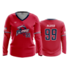 WOMENS V-NECK LONGSLEEVE COLUMBUS-SHARKS-RED