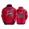 UNISEX FLEECE HOODY COLUMBUS-SHARKS-RED