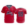 MENS 2-BUTTON SCOOP NECK LYCRA MESH COLUMBUS-SHARKS-RED