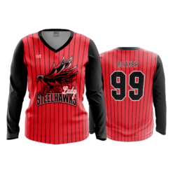 WOMENS V-NECK LONGSLEEVE LADY-STEELHAWKS-1