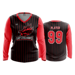 WOMENS V-NECK LONGSLEEVE LADY-STEELHAWKS-2