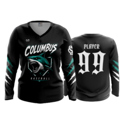 WOMENS V-NECK LONGSLEEVE COLUMBUS-SHARKS-1