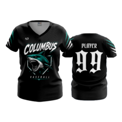 WOMENS V-NECK COLUMBUS-SHARKS-1