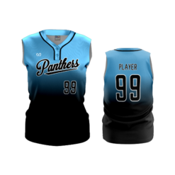 WOMENS 2-BUTTON SCOOP NECK LYCRA MESH SLEEVELESS OHIO-PANTHERS-ADD