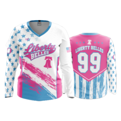 WOMENS V-NECK LONGSLEEVE LIBERTY-BELLES