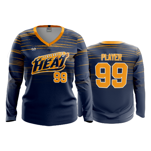WOMENS V-NECK LONGSLEEVE TEAYS-VALLEY-HEAT-1