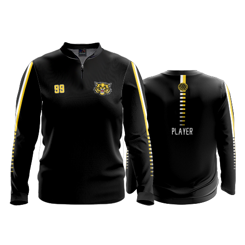 VOLLEYBALL WOMENS QUARTER ZIP RETRO SWING SHIRT PAINT-VALLEY-BOOSTERS